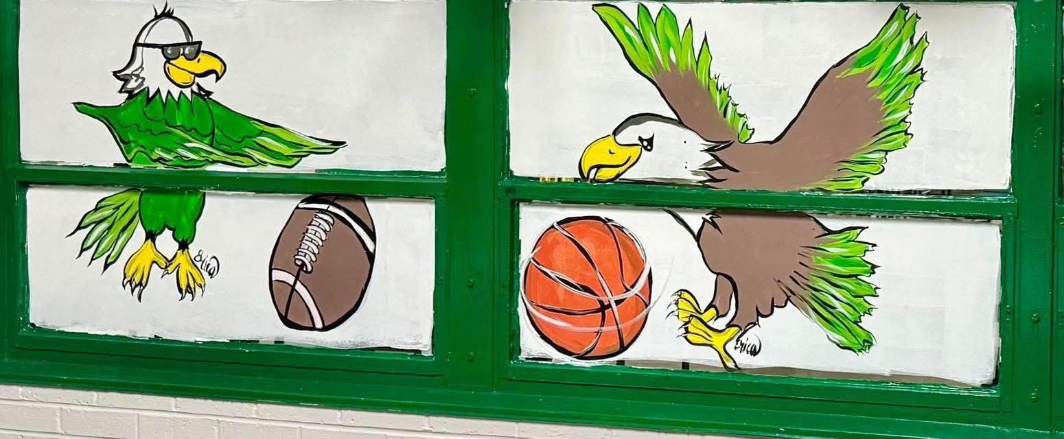 Eagles sports window painting